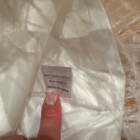 Ivory Ostrich Feather Hem Mini Skirt - Picture 10 of 11